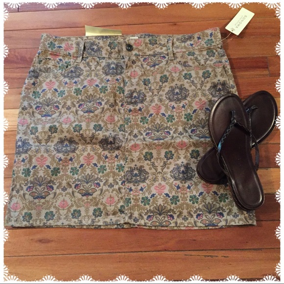 Sonoma Dresses & Skirts - Cute Floral Pattered Denim Skirt by Sonoma